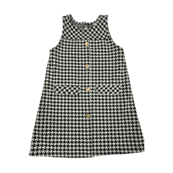 Zara Girl’s Houndstooth with Gold Buttons Dress Size 13 / 14 - Picture 7 of 7